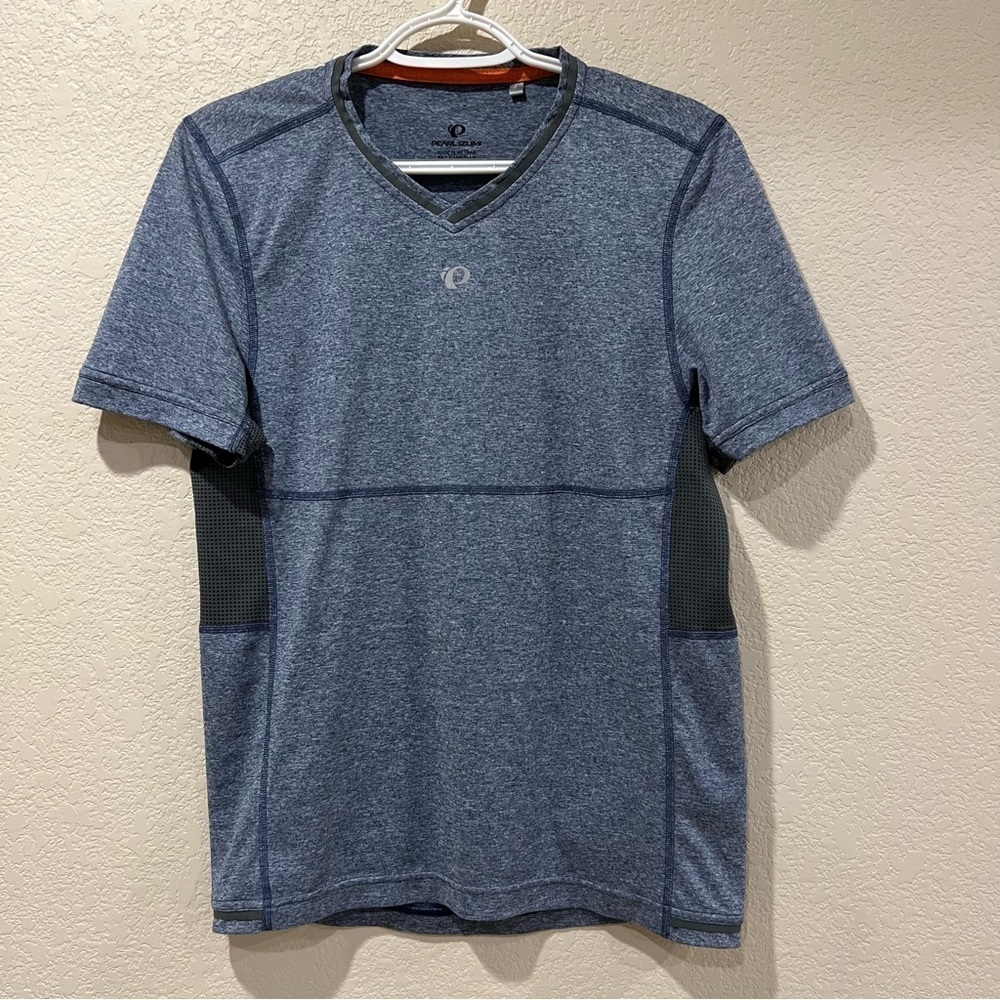 Pearl Izumi Men’s Small Jersey Cycling Short Sleeve Shirt Blue Gray 12121606 $49